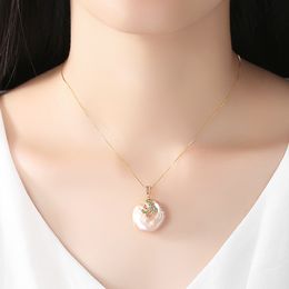 New Retro Baroque Style Pearl S925 Silver Pendant Necklace Jewellery Women Sexy Collar Chain Luxury Brand Necklace for Women Wedding Party Valentine's Day Gift SPC