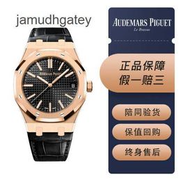 Ap Swiss Luxury Wrist Watches Royal Ap Oak Collection 15510or.oo.d002cr.02 Rose Gold Black Face Men's Fashion Leisure Business Watch SUNS