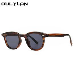 Sunglasses Oulylan Fashion Round Sunglasses Men Popular Style Vintage Brand Design Sun Glasses Outdoors Driving Goggles Oculos De Sol P230406