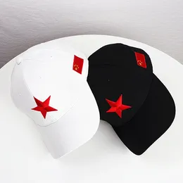 Ball Caps Summer Men's And Women's Baseball Cap High Quality Red Five Pointed Star National Flag Embroidery Sun Shading Hats