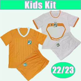 22 23 Cote d'Ivoire Kids kit Soccer Jerseys ODILON KOSSOUNOU OUSMANE DIOMANDE FRANCK KESSIE WILFRIED ZAHA Home Away Football Shirts