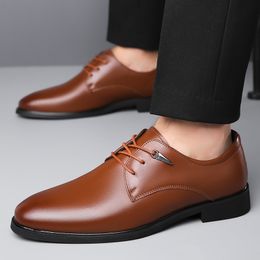 Shoes Business Casual Leather Genuine Men Oxfords Man For Dress Male Gentle Designer Slip On Breathable Black Shoe Factory Ite 470 7131594