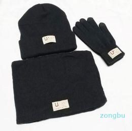 at Glove Sets 3 Piece For beanies Men Women Wool Winter Design Caps Shawl Designer Hats Scarves