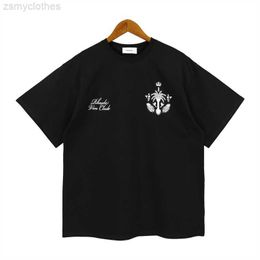 T-Shirts For Men Rhude Brand Summer Men Printed Cotton Black White Short-Sleeved Tee