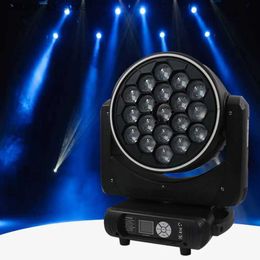 Moving Head Lights 19X40W 0SRAM RGBW 4IN1 Pixel Moving Head Zoom Light Big Bee Eyes Led with Halo Belt Effect Lens Rotation Beam Spot 2IN1 Q231107