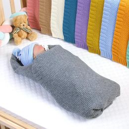 Blankets 2Pcs Kids Blanket Casual Baby Knitted Born Swaddle Wrap Soft Toddler Sofa Crib Quilt Stroller