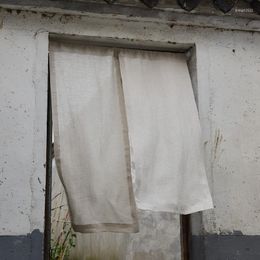 Curtain Linen Rod Handmade Translucent Japanese Sliding Door Tieback White Window Kitchen Accessories Exit Blocking