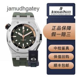 Ap Swiss Luxury Wrist Watches Royal Oak Offshore 15720st Avocado Green Plate Green Face Gold Pointer 42mm Gauge Set INKH