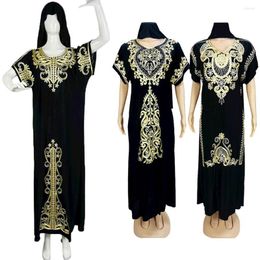 Ethnic Clothing 2 Pieces African Dashiki Embroidery Loose Caftan Summer Maxi Dresses Women Moroccan Kaftan Muslim Dress Gown Abaya Robe