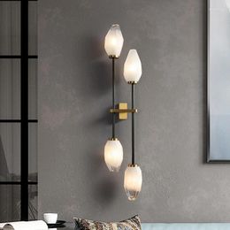 Wall Lamp Post Modern Nordic Simple All Copper Luxury Personality El Bedroom Bedside Living Room Background