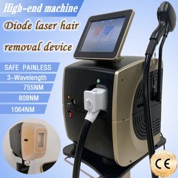 HOT Laser Machine Ice Cooling Permanent Depilation Machine 3 Wavelength 755 808 1064 Diode Laser 808nm Hair Removal Machine Remove Hair Laser