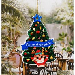 Christmas Decorations Sublimation 2022 Crossborder Ceramic Pendant Heat Transfer Tree Pendants Listing Ornaments Dhrys
