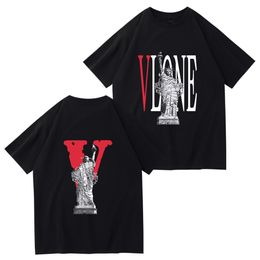 VLONE Brand printed shirts Men and Women O-neck Casual t shirts Classic Fashion Trend for Simple Street HIP-HOP Cotton Pullover DT119