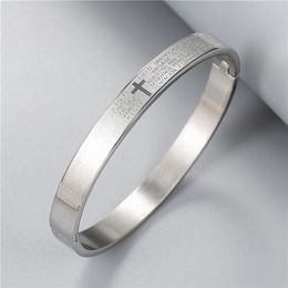 Popular Believing Bible Bangle Stainless Steel Bracelets Christian Gift Jewelry2428