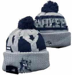 Yankees Beanies New York NY Bobble Hats Baseball Ball Caps 2023-24 Fashion Designer Bucket Hat Chunky Knit Faux Pom Beanie Christmas Sport Knit hat A5