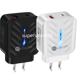 Universal A+C Type c PD QC3.0 20W Fast Quick Charger US Eu USB C Wall Charge Power Adapters For Iphone 13 14 15 Samsung Tablet PC S1