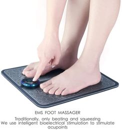 Foot Massager Electric Foot Massager Pad EMSTENS Muscle Stimulation Foot Circulator Relaxs Stiff Muscles to Relieve Leg and Leg Pain 230406