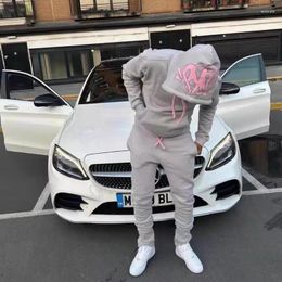 Men's Tracksuits Hip Hop Hoodies Suits Men Graphic Print Tracksuit Women Two Piece Set Streetwear Oversized Casual Sweatpants Pants