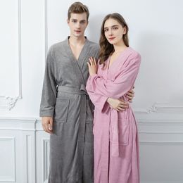 Couple towel material couple bathrobe Star hotel couple plus-size bathrobe