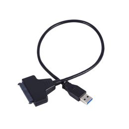 Freeshipping PC USB 30 To Sata Cable 22 Pin Power Adapter Cable for 25 HDD SDD Hard Disk Drive Tcrpb