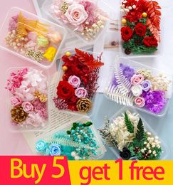 Decorative Flowers Buy 5 Get 1Free Natural Dried DIY Materials Accessories Set Handmade Material