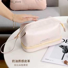 Cosmetic Bags Fashion Double-Layer Bag Portable Toiletries Storage Pu Travel Waterproof Wash Wholesale Q231109