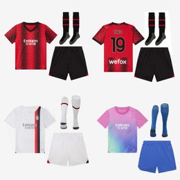 2023 2024 AC MILANS kids football kits Soccer Jerseys 23 24 KOCHE Fourth GIROUD TONALI THEO R.LEAO ROMAGNOLI SAELEMAEKERS IBRAHIMOVIC Jerseys shorts socks