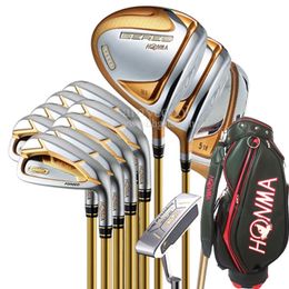New Golf Clubs 4 Star Men S-07 Clubs Full Set HONMA Driver Wood Irons Putter R or S Flex Graphite shaft Free Shipping and Golf Bag