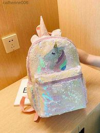 Backpacks Sequin Cute Pink Lightweight Large Capacity Girl BackpackL231108