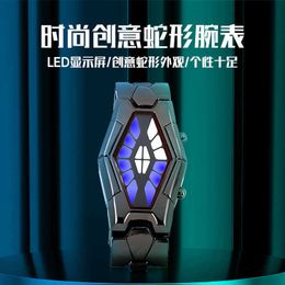 Men's Watch Couple Fashion Exquisite Chain Creative Colorful Light Multifunctional Display Electronic 477