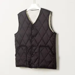 Men's Tank Tops Men Waistcoat All-match Polyester Keep Warm Quilted Lining Male Vest For Home