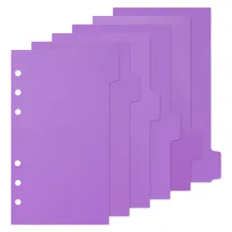 Pcs Purple A6 Loose-leaf Divider And Baffle PP Transparent Matte Universal Notebook Accessorie Bag