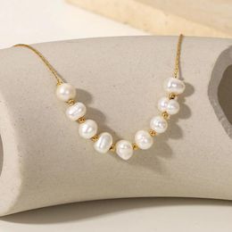 Link Bracelets Arrival Promotion Stainless Steel Handmade Natural Freshwater Pearl Bracelet Sweet Elegant For Girls And Women