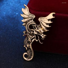 Brooches Antique Animal Pattern Dragon Metal Brooch Pin For Men Suit Clothes Fashion Corsage Luxury Jewellery Accessories Gift