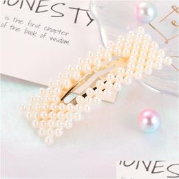 Hair Clips Barrettes New Trendy Heart Clip Ponytail Fashion Abs Plastic Iron Gold Sier Barrette Accessories Jwerly Gi Dh7Cj