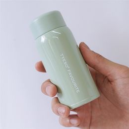 Water Bottles 150ml/200ml Ultralight Mini Water Bottle Portable Pocket Vacuum Film Women's Cute Small Simple Water Cup Stainless Steel 230407