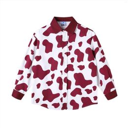 Women's Blouses 2023 Spring Original Cow Series College Style All-match Casual Cotton Cardigan Doll Collar Loose Printed Shirt Women