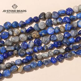 Loose Gemstones 6-8mm Natural Lapis Lazuli Beads Irregular Chip Stone Polished Spacer Bead For Jewellery Making Bracelet Necklace Accessory