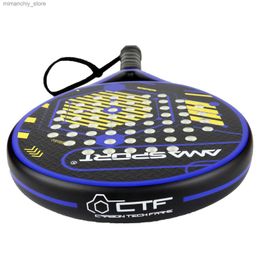 Tennis Rackets Professional Padel Racket Carbon Soft EVA Tennis Racket For Men Women Training Accessories Padel Padd Q231107