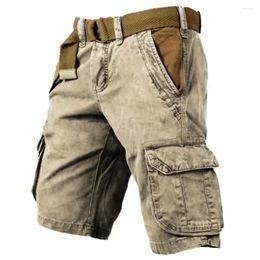 Men's Shorts Cotton Cargo Summer Men Vintage Bermudas Overalls Fat Baggy Short Pants EU Big Oversize 5XL Brand Breeches Multi-Pockets