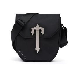 Herren Trapstars COBRA T BAG SCHWARZ/SILBER Outdoor Schulter Handtasche Rucksack Designer Einkaufstasche Brieftasche Crossbody Taille Kamerataschen für Jungen