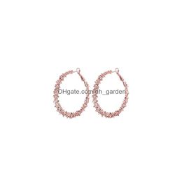 Dangle Chandelier 2021 New Big Circle Round Earrings For Womens Fashion Statement Golden Punk Charm Hoop Earring Party Jewelr Dhh5N