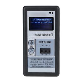 Freeshipping Multi-functional LCD Backlight Transistor Tester Diode Thyristor Capacitance Meter ESR LCR Meter with Grey Plastic Case Bgmxv