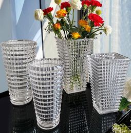 Light Luxury Creative European Style Glass Vase Dry Flower Tabletop Ornament Decorative Utensils Terrarium Vases for Decoration