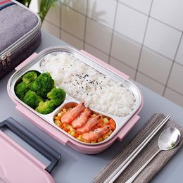 Dinnerware Sets Lunch Box Storage With Bag And Tableware Environmentally Friendly Portable For Picnic 304 Stainless Steel