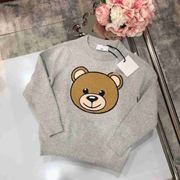 Luxury Kids Sweaters Design Bear Pattern for Baby Girls Boys Pullover Toddler Sweater Long Sleeve Spring Winter Jumper Clothing