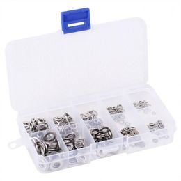 Freeshipping 300pcs M2~M6 Stainless Steel Flat & Spring Washers Assortment Set Plastic Case Flat Spring Washer hts Shxfb