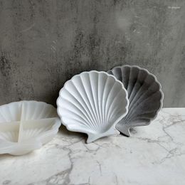 Baking Moulds Shell Storage Tray Silicone Mould DIY Dish Jewellery Box Gypsum Concrete Epoxy Home Decor Craft