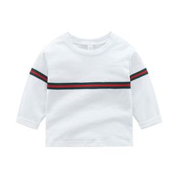 Children Shirts Striped Kids Tees Long Sleeve Tops for Boys School Girls Blouse Todder Tees Baby Outfits Clothing 1-6Y