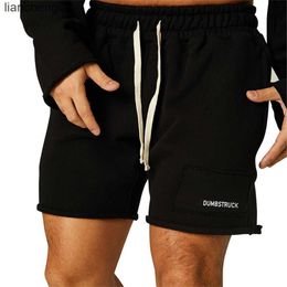 Men's Shorts Men New Cotton Shorts Men's loose Short Trousers Fitness Bodybuilding Jogger Mens Brand durable Sweatpants Fitness Workout Short W0408